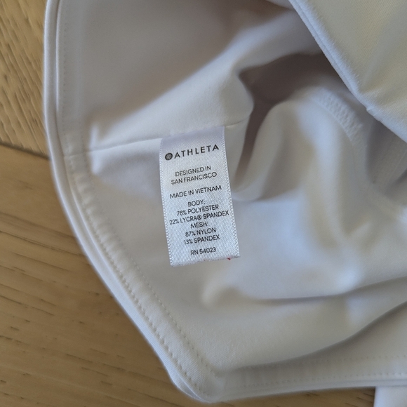 Athleta Eclipse 7/8 Tight White Athletic Leggings Mesh Ventilation Opaque - XS - Picture 8 of 10